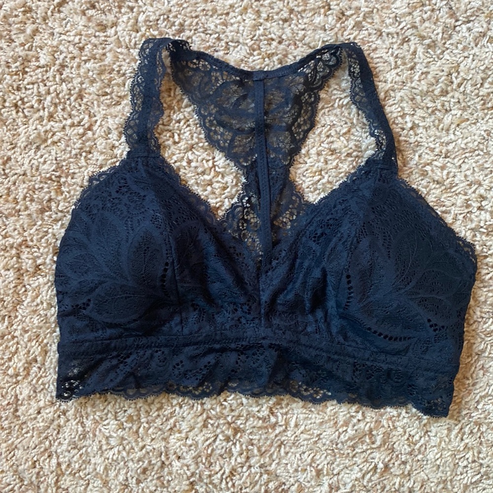 Black lace bralette